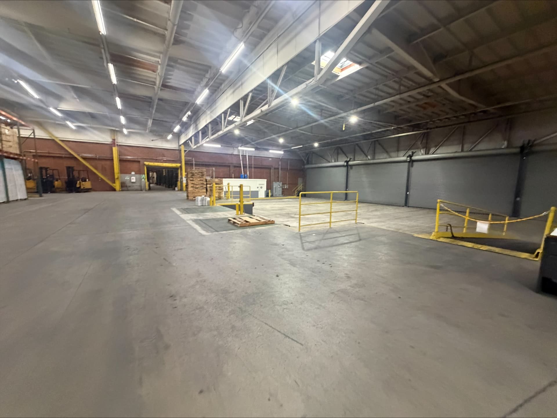 Open receiving floor and dock doors at Logix Fulfillment in Vernon, CA